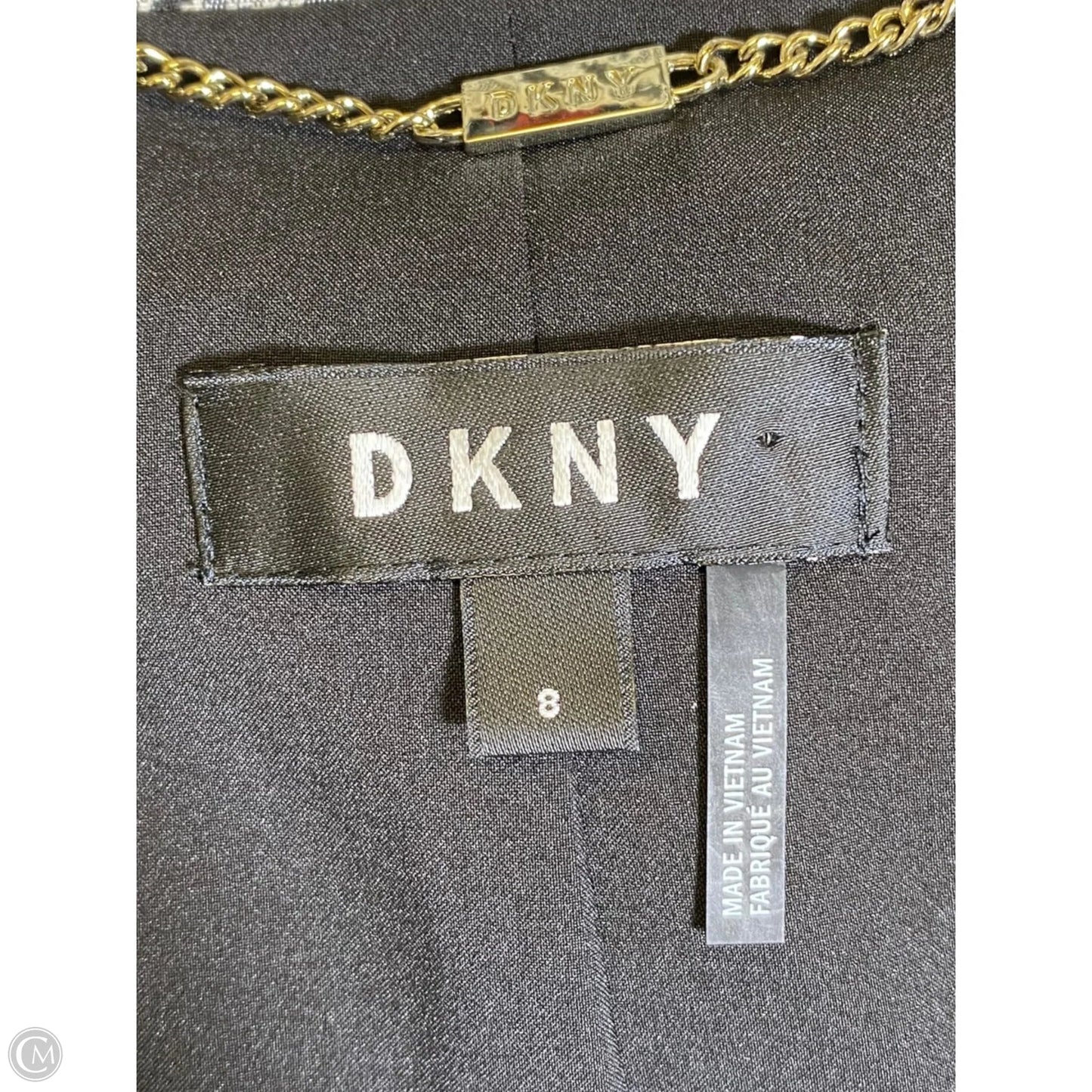 Blazer By Dkny In Black & White, Size: 8