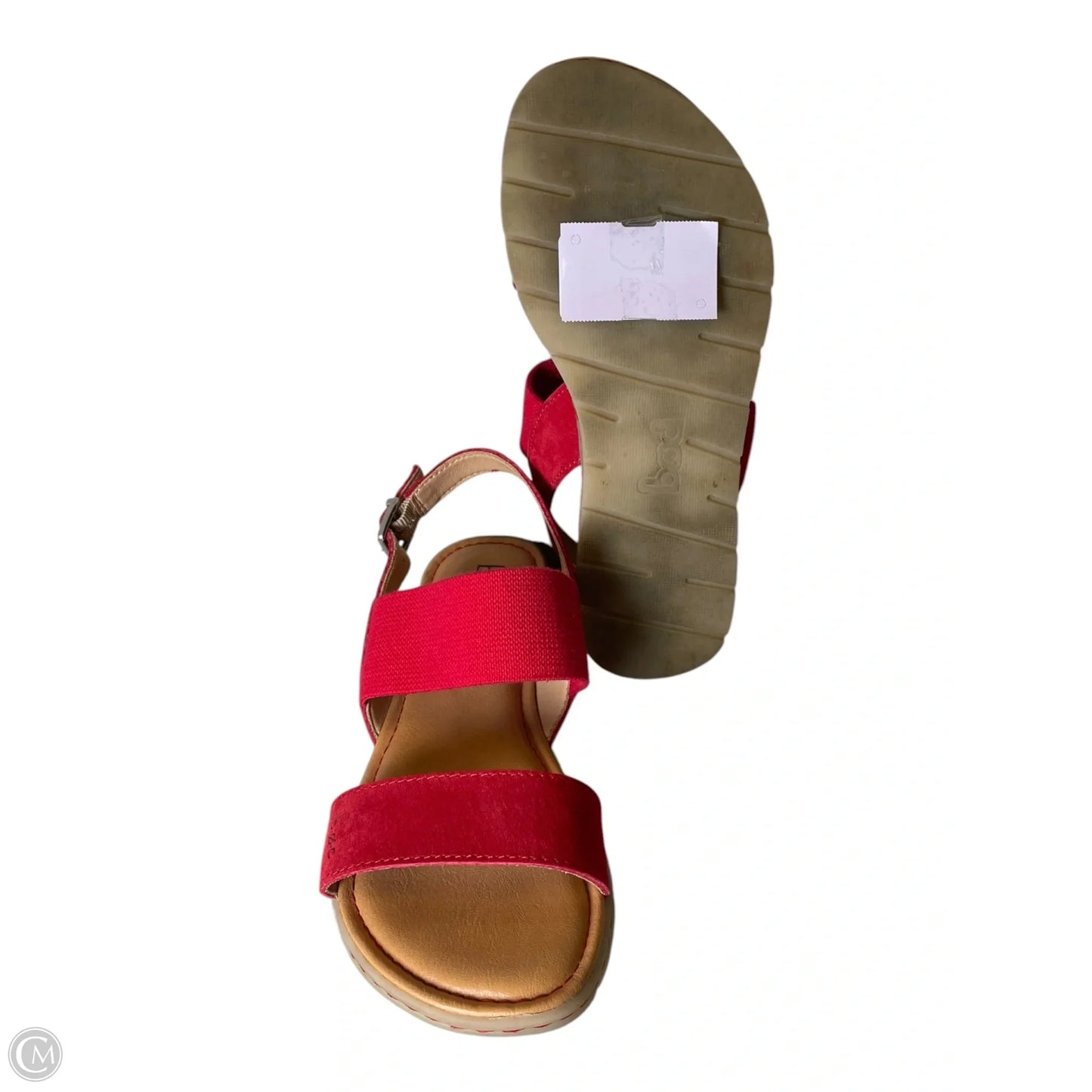 Sandals Flats By Boc In Red & Tan, Size: 7