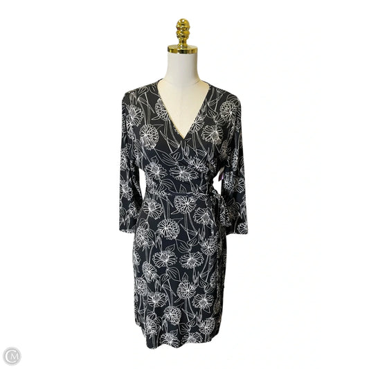 Dress Casual Midi By Banana Republic In Black & White, Size: L