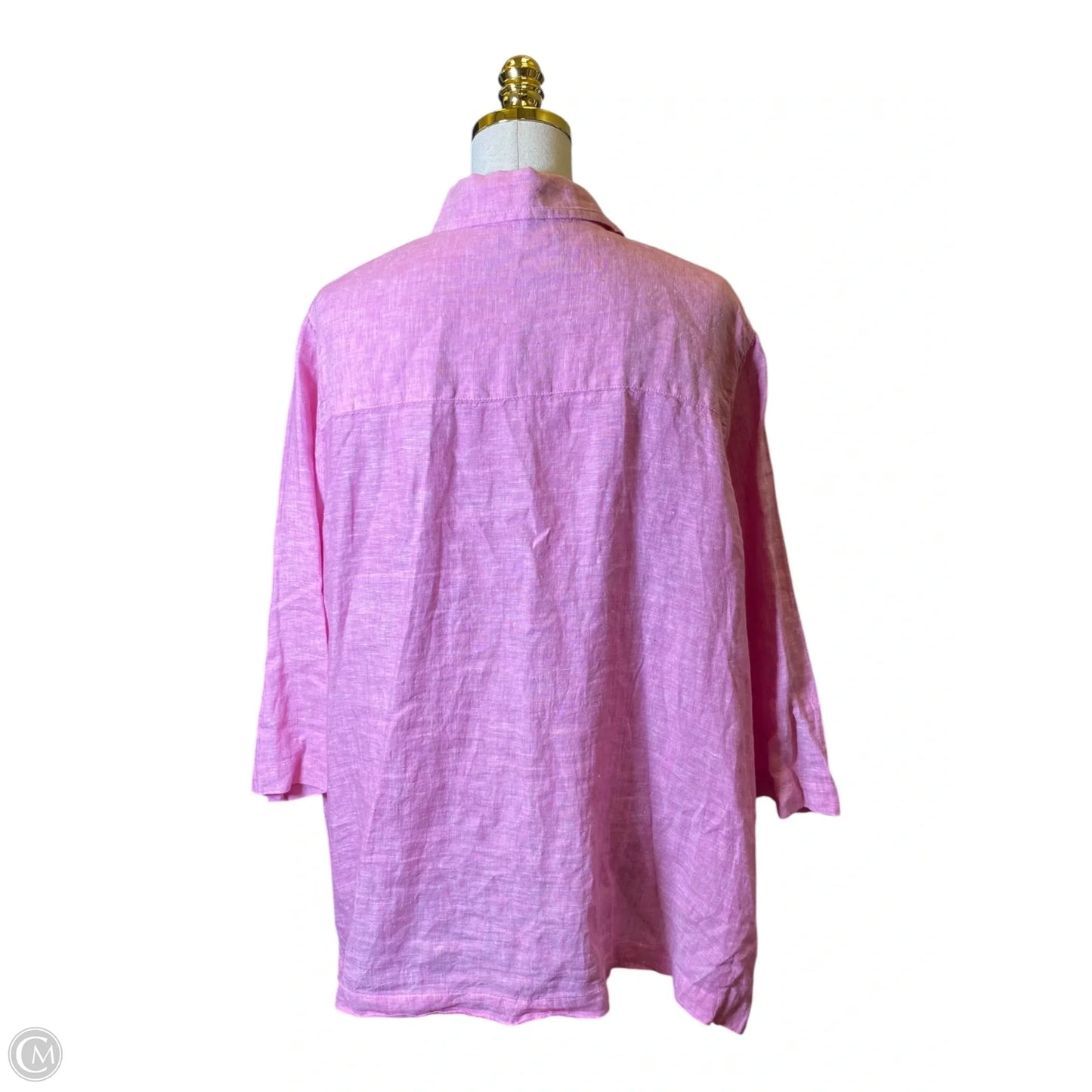 Top Long Sleeve By Tahari In Pink, Size: 2x