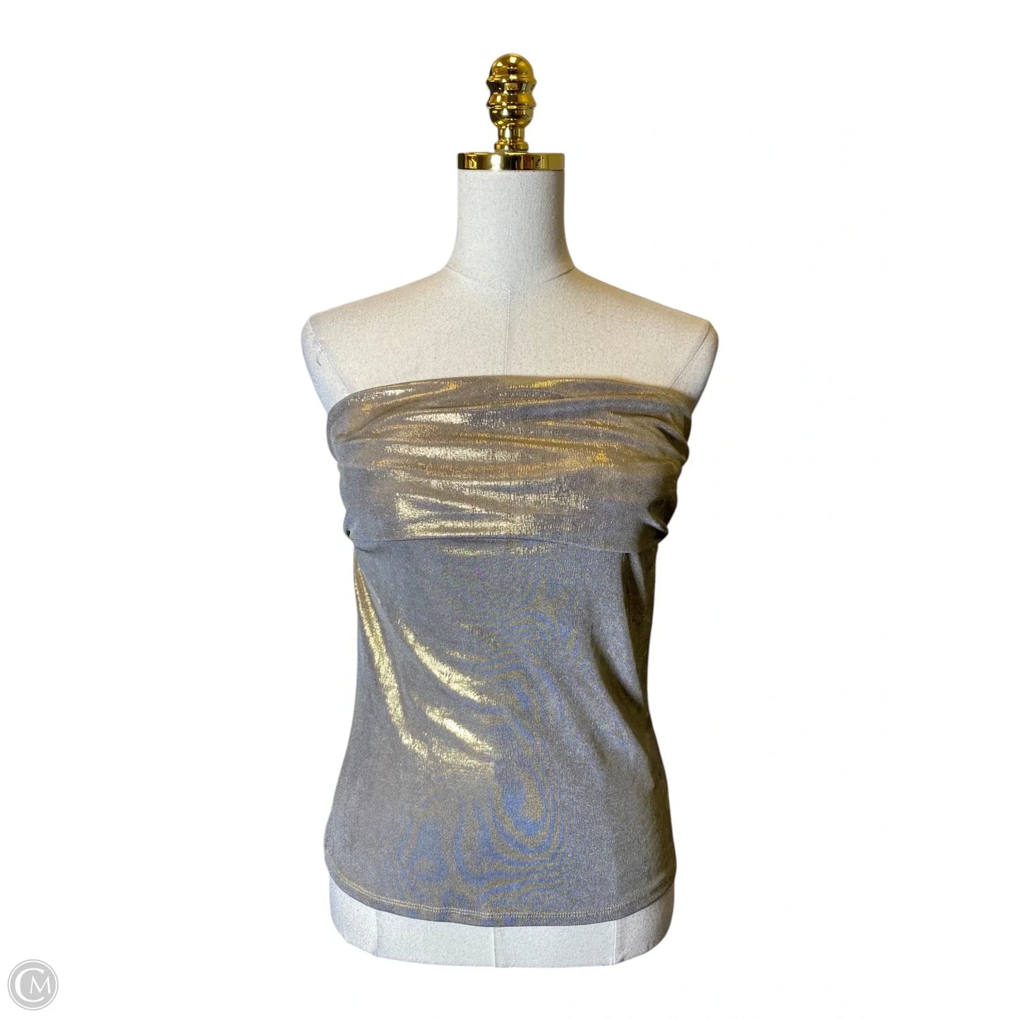 Top Sleeveless By Urban Outfitters In Gold & Grey, Size: L