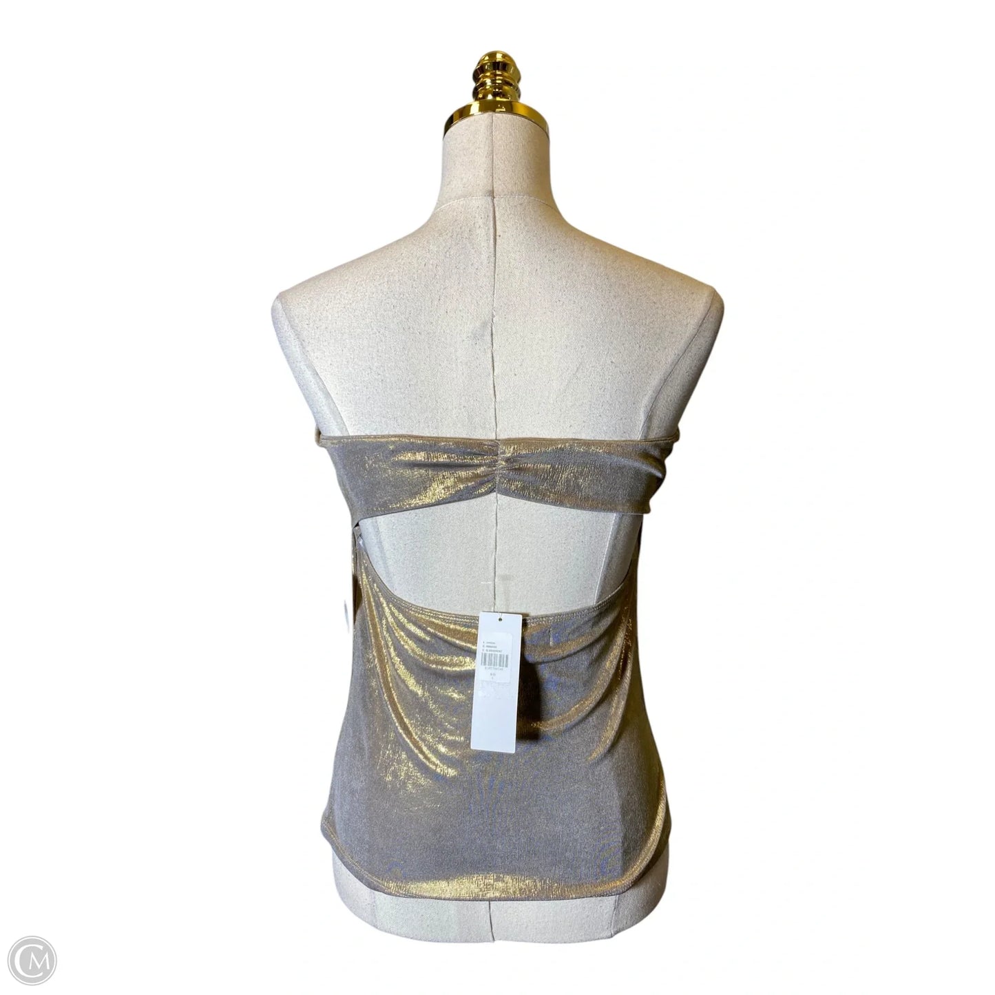 Top Sleeveless By Urban Outfitters In Gold & Grey, Size: L