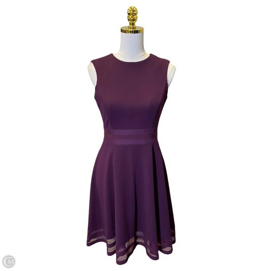 Dress Casual Midi By Calvin Klein In Purple, Size: 4