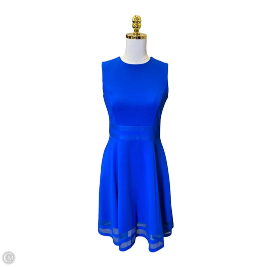 Dress Casual Midi By Calvin Klein In Blue, Size: 4