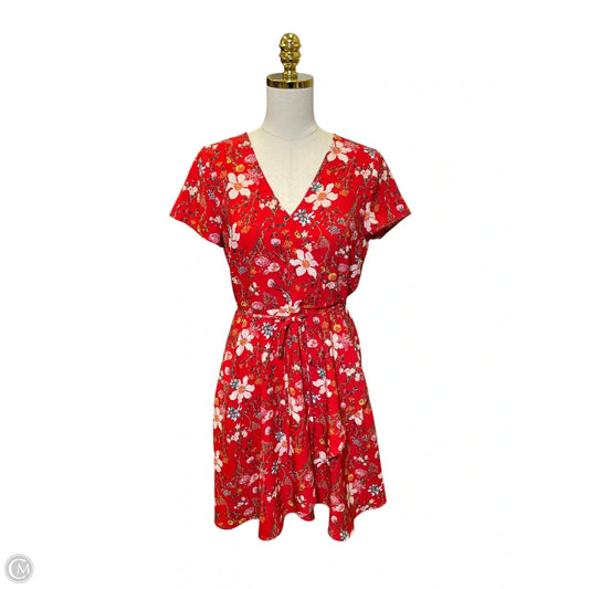 Dress Casual Midi By Loft In Floral Print, Size: 6