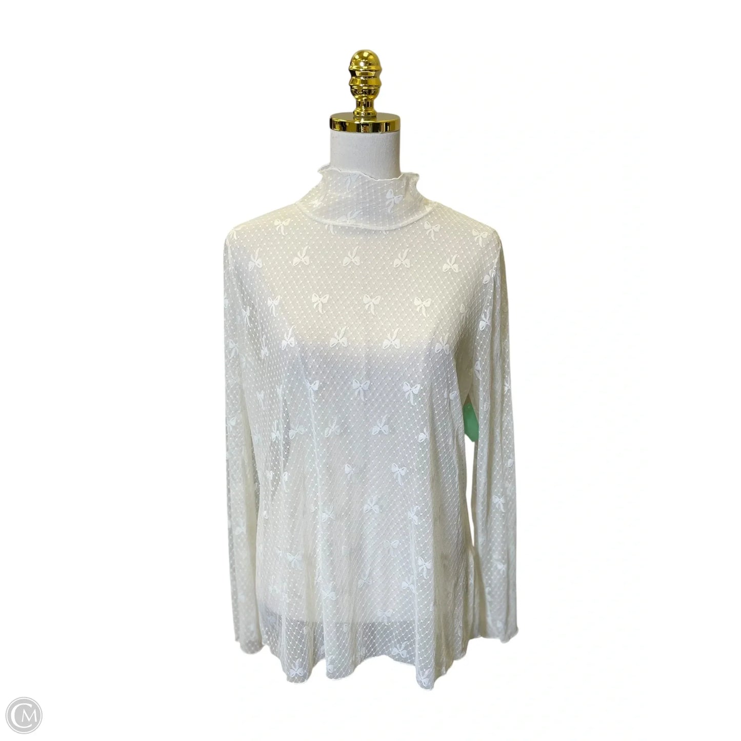 Top Long Sleeve By Clothes Mentor In White, Size: 2x