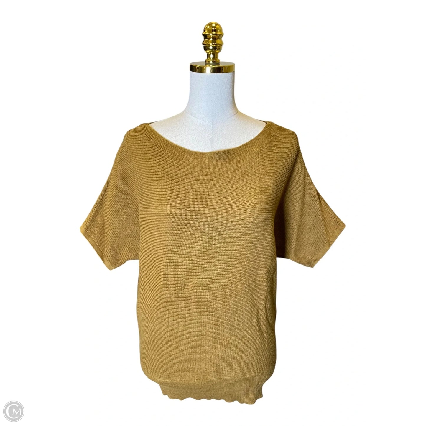 Top Short Sleeve By Ann Taylor In Yellow, Size: M