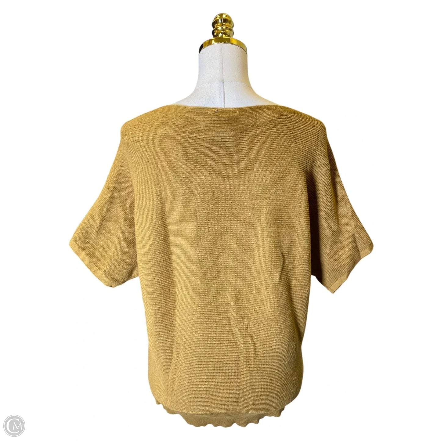 Top Short Sleeve By Ann Taylor In Yellow, Size: M