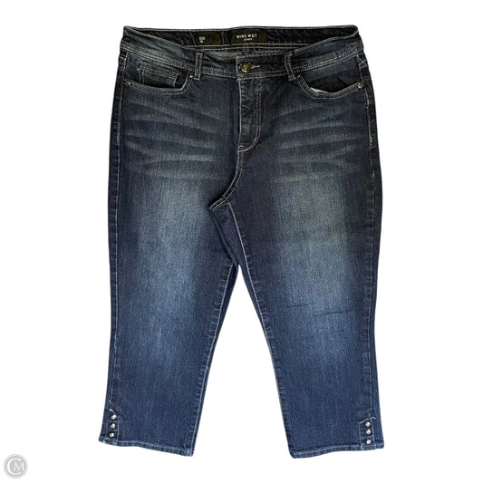 Capris By Nine West In Blue Denim, Size: 10