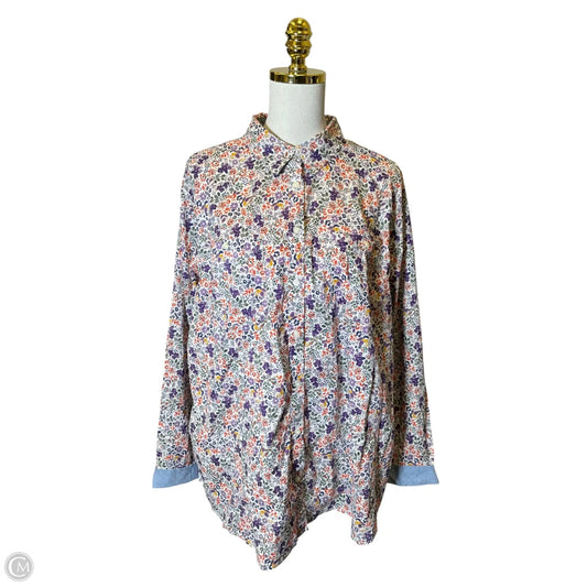 Top Long Sleeve By St Johns Bay In Multi-colored, Size: 2x