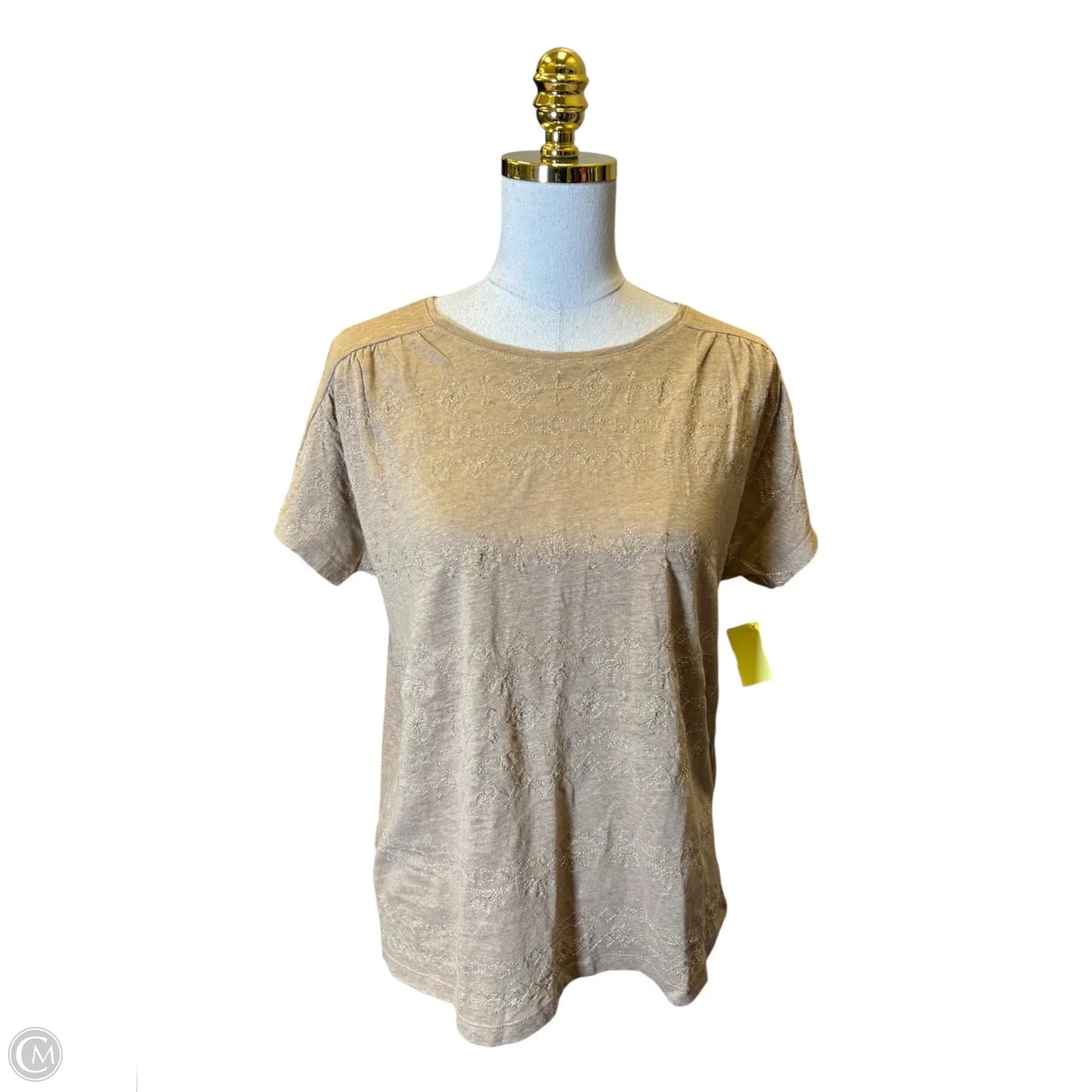 Top Short Sleeve By Chicos In Beige, Size: 0