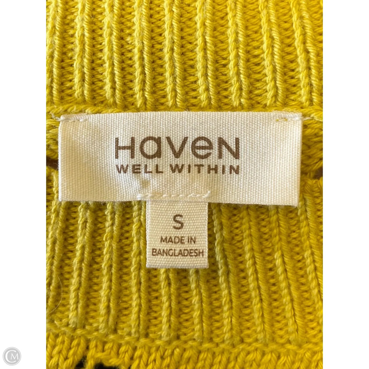 Sweater Short Sleeve By Haven In Yellow, Size: S