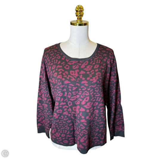 Top Long Sleeve By Chelsea And Theodore In Black & Red, Size: Xl