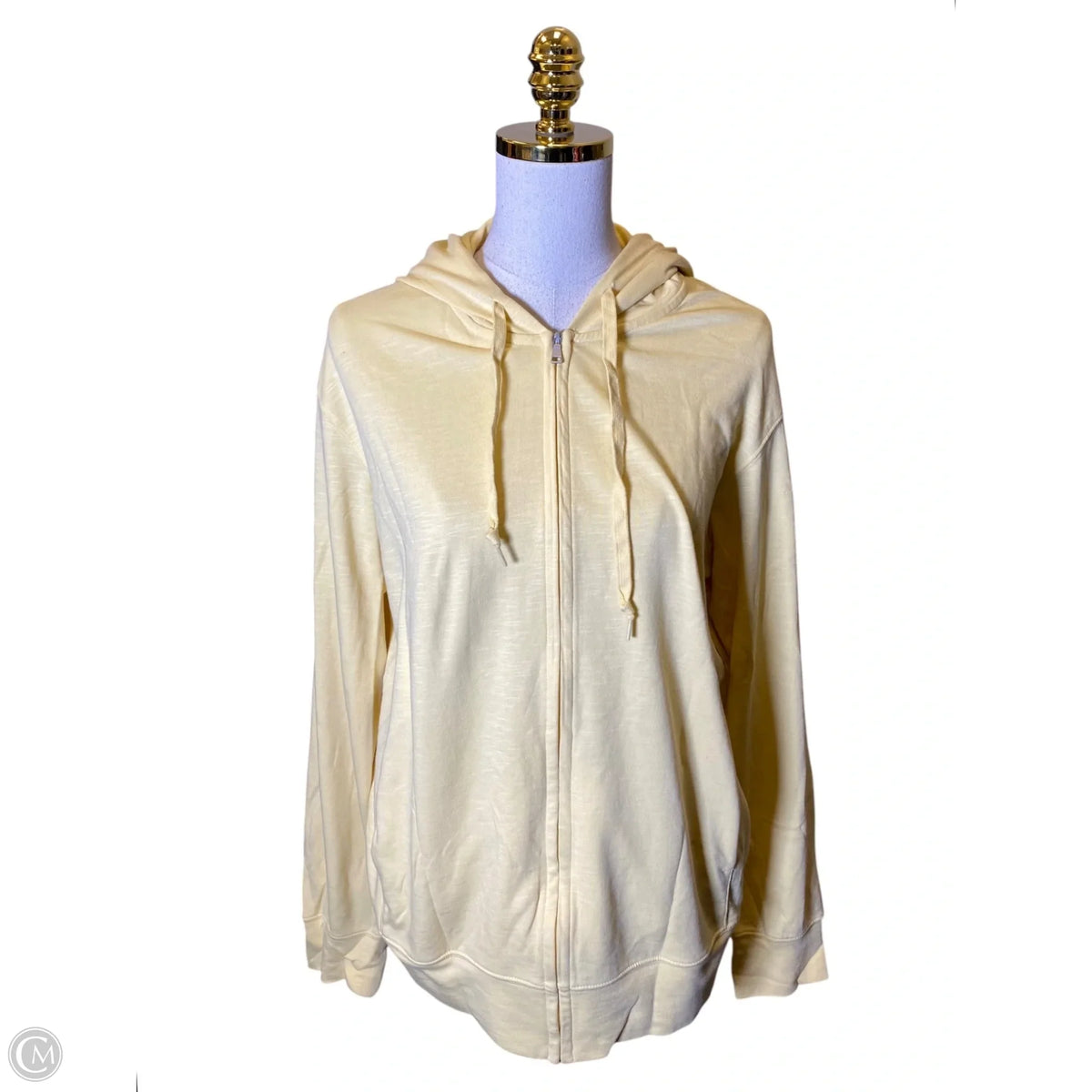 Jacket Shirt By Uniqlo In Yellow, Size: L