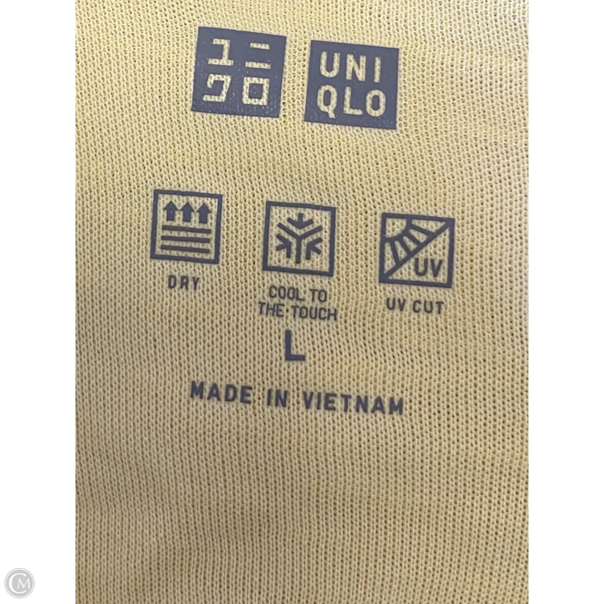 Jacket Shirt By Uniqlo In Yellow, Size: L