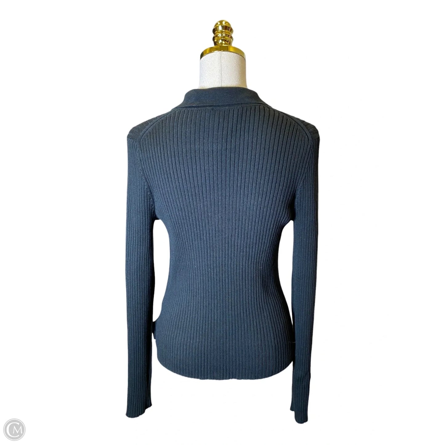Top Long Sleeve By Calvin Klein In Black, Size: M