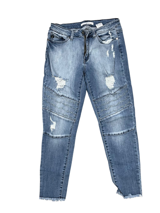 Jeans Skinny By Kancan In Blue Denim, Size:8