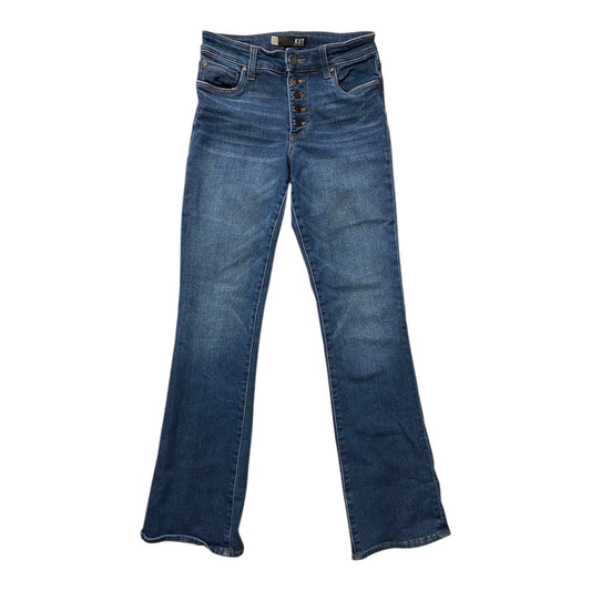 Jeans Flared By Kut In Blue Denim, Size:2