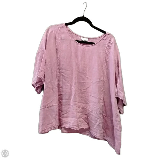 Blouse Short Sleeve By Pure Jill In Pink, Size: Xl