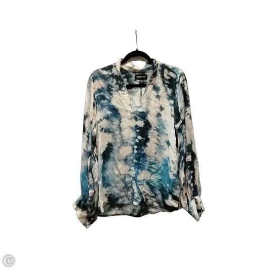 Blouse Long Sleeve By Fifteen Twenty In Tie Dye Print, Size: S