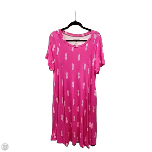 Dress Casual Maxi By Torrid In Pink & White, Size: Xl