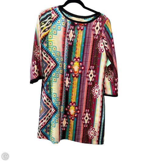 Dress Casual Short By Uncle Frank In Geometric Pattern, Size: M