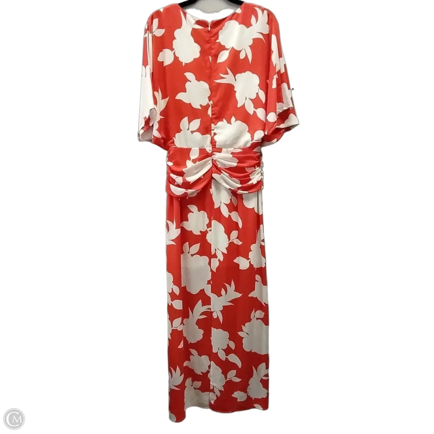 Dress Casual Maxi By Clothes Mentor In Orange & White, Size: L