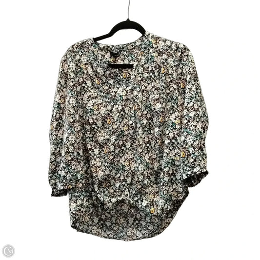 Blouse Long Sleeve By Torrid In Floral Print, Size: M