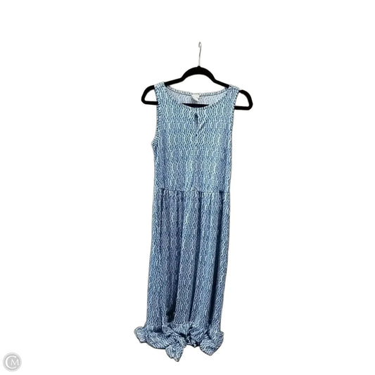 Dress Casual Midi By Chicos In Blue & White, Size: S