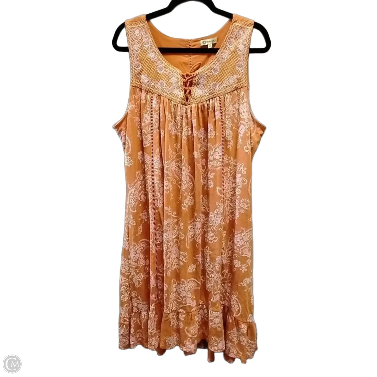 Dress Casual Maxi By Democracy In Orange, Size: 1x