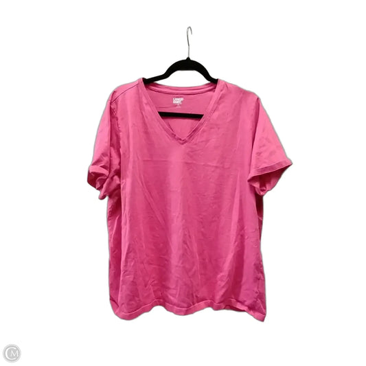 Top Short Sleeve By Lands End In Pink, Size: 1x
