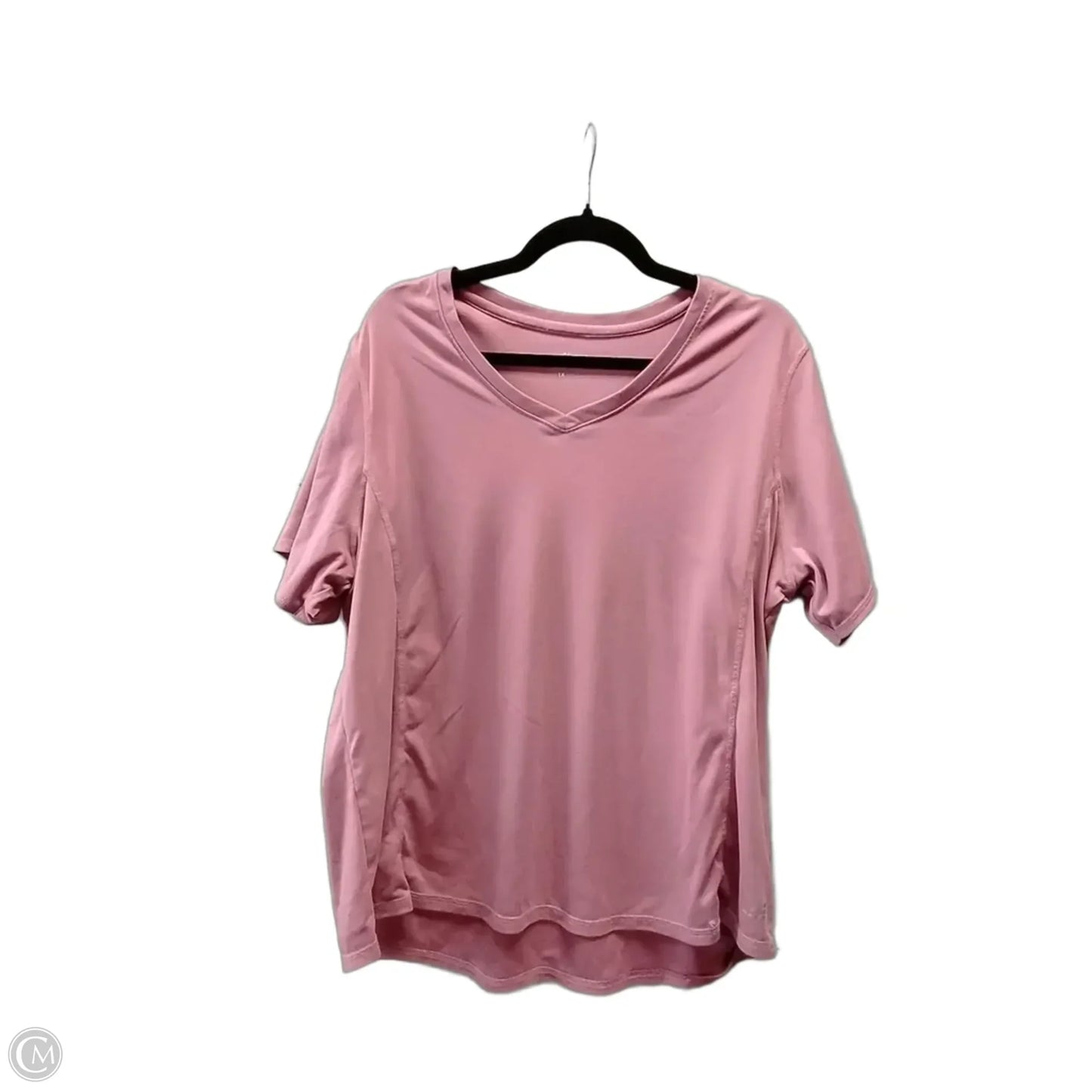 Athletic Top Short Sleeve By Bcg In Purple, Size: 1x