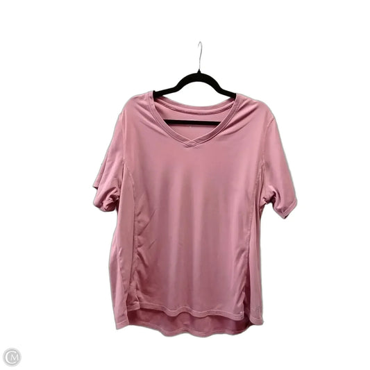 Athletic Top Short Sleeve By Bcg In Purple, Size: 1x