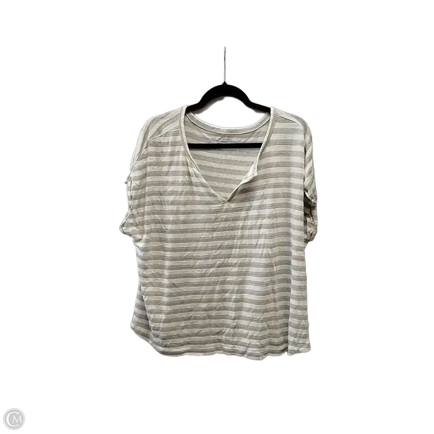 Top Short Sleeve By Lane Bryant In Striped Pattern, Size: 1x