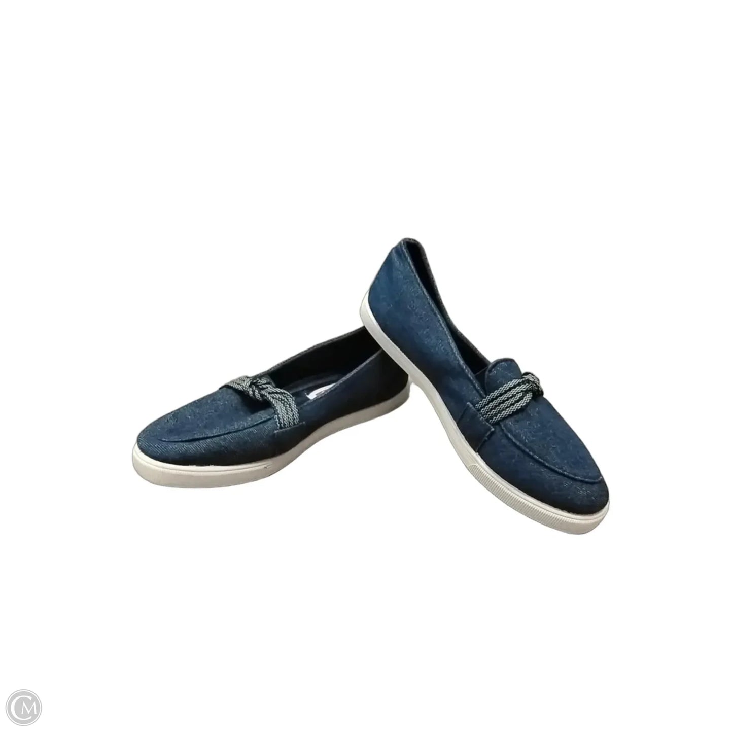 Shoes Flats By Clothes Mentor In Blue Denim, Size: 7.5