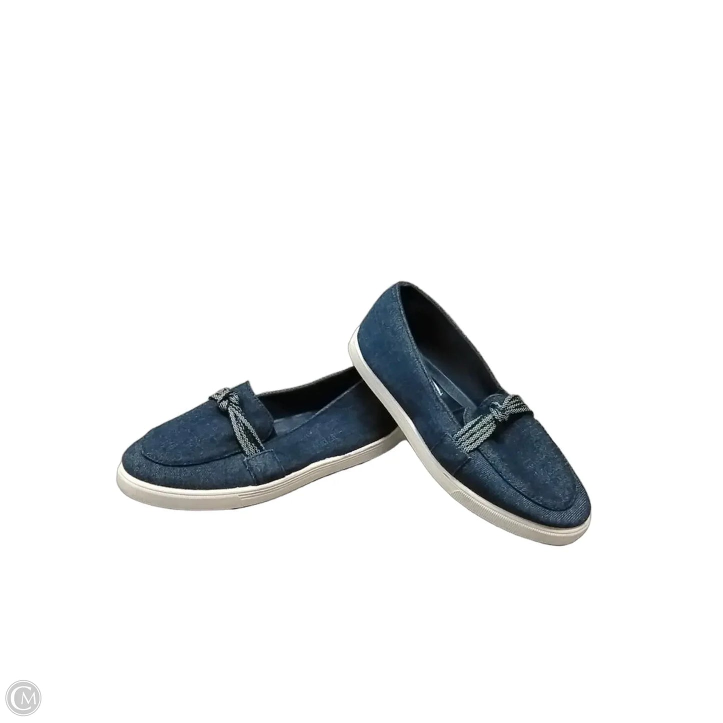 Shoes Flats By Clothes Mentor In Blue Denim, Size: 7.5