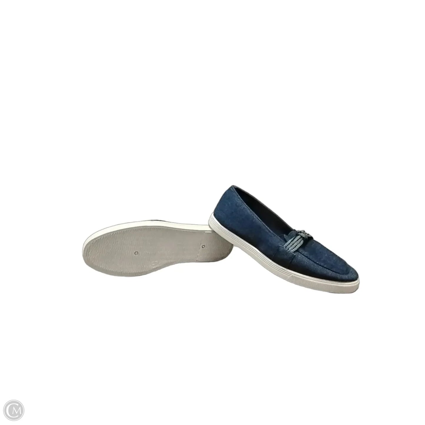 Shoes Flats By Clothes Mentor In Blue Denim, Size: 7.5
