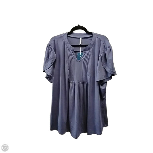 Top Short Sleeve By Clothes Mentor In Purple, Size: 3x