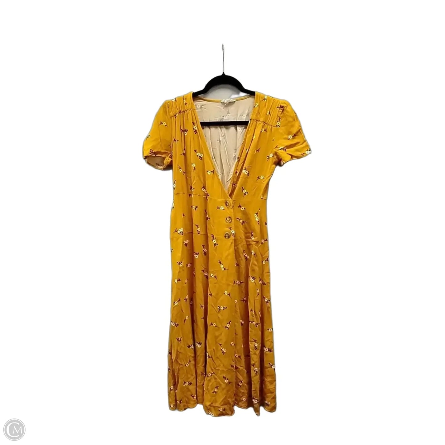 Dress Casual Maxi By A Loves A In Yellow, Size: Xs