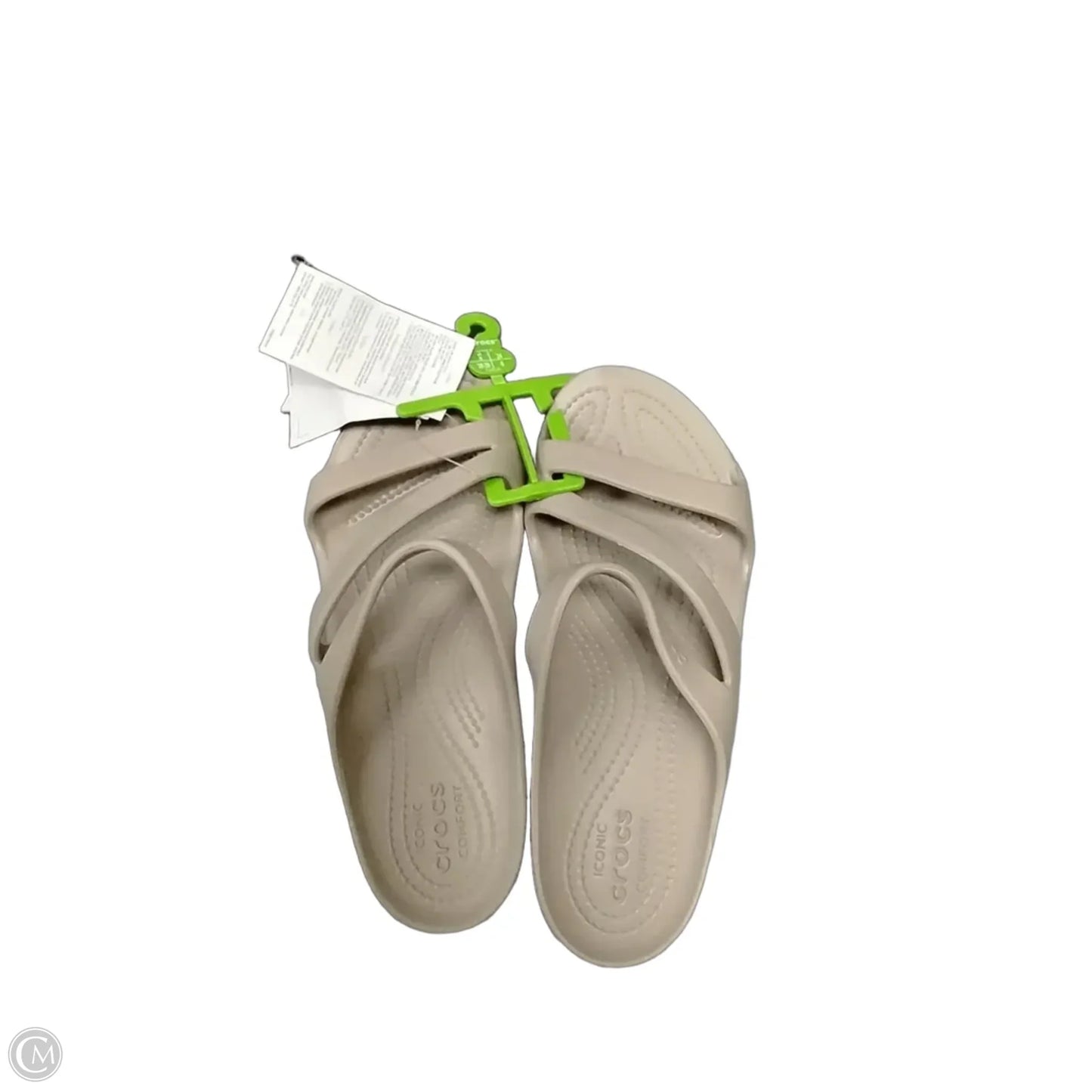 Sandals Flats By Crocs In Tan, Size: 8