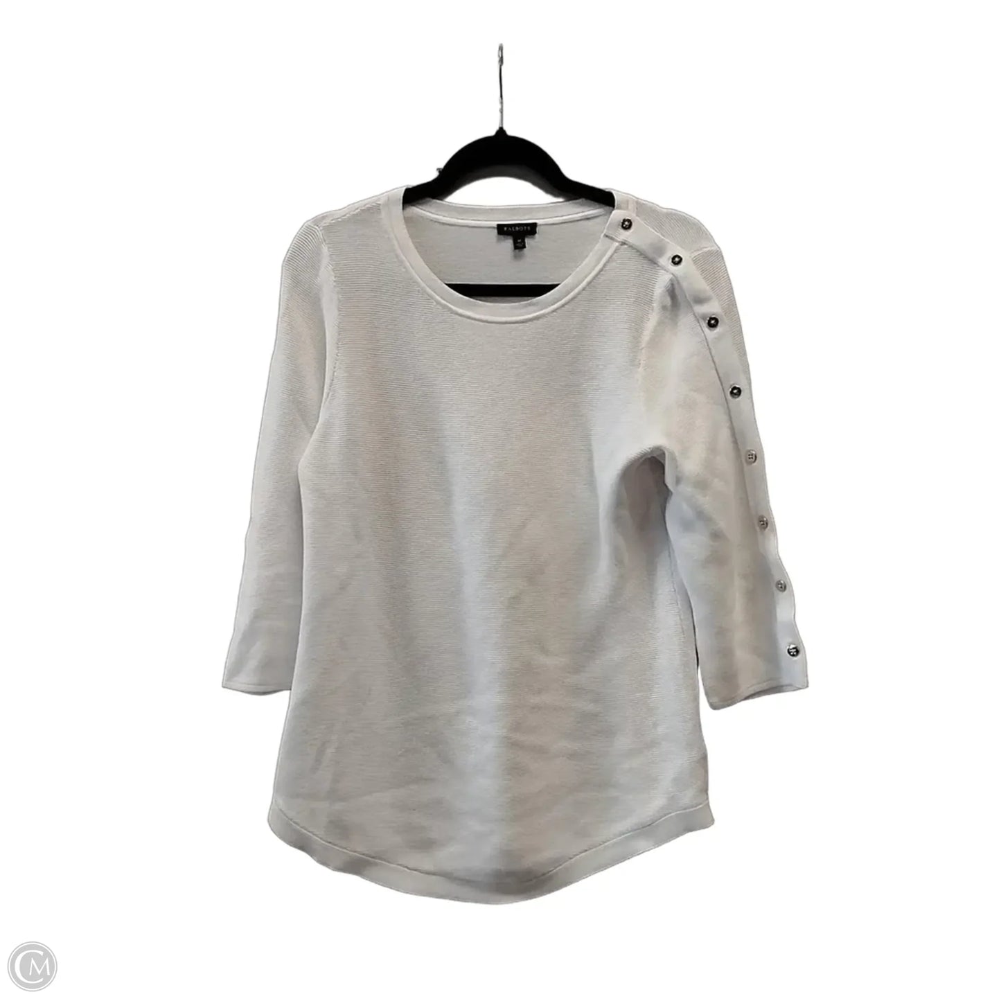 Sweater By Talbots In White, Size: M