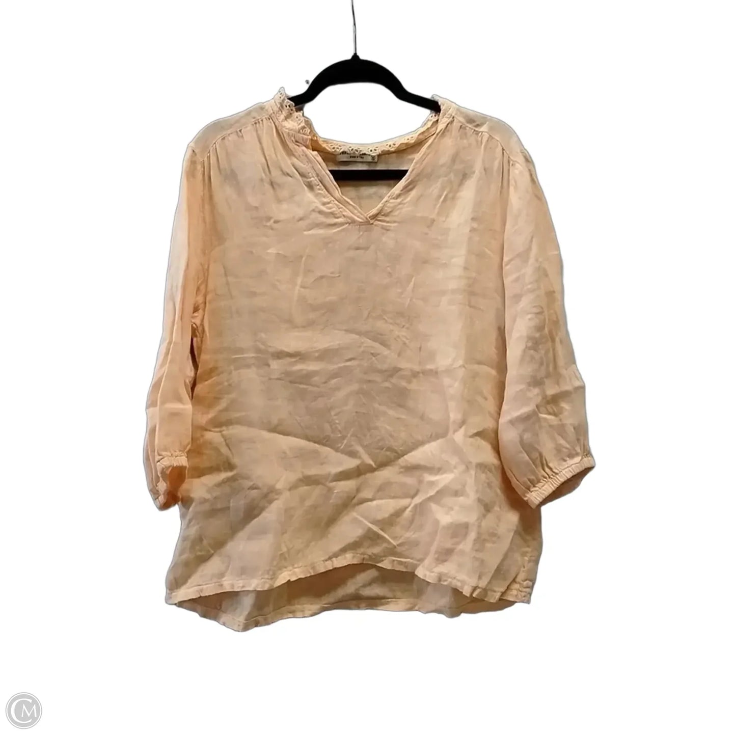 Top Long Sleeve By Terzo Millennio In Peach, Size: M