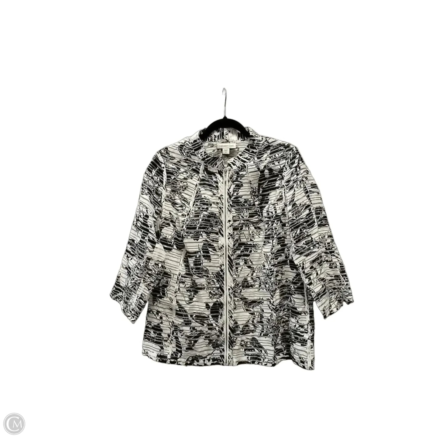 Jacket Other By Coldwater Creek In Black & White, Size: 14