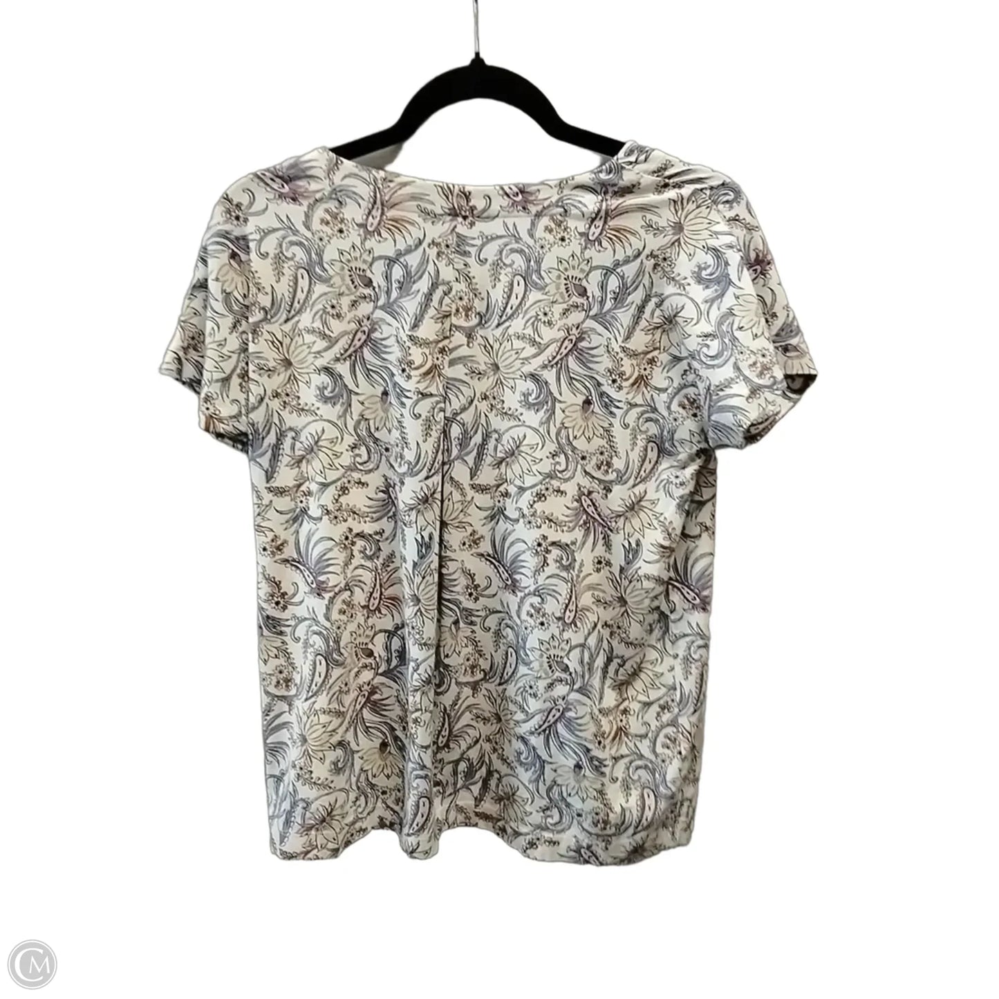 Top Short Sleeve By J. Jill In Paisley Print, Size: Xs