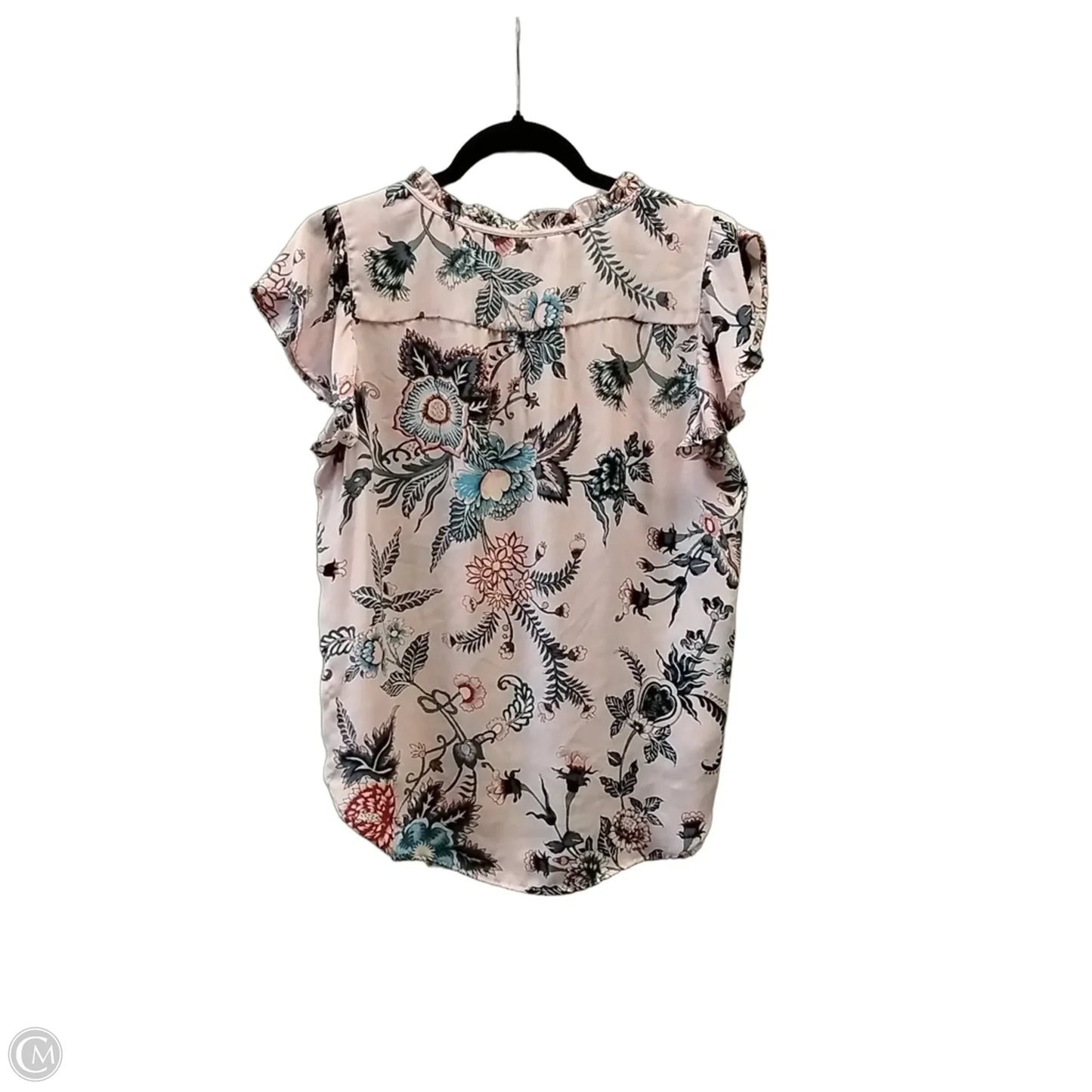 Blouse Short Sleeve By Loft In Floral Print, Size: M