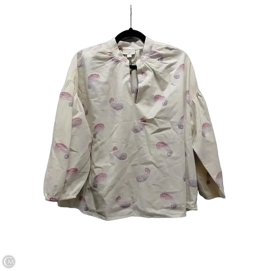 Blouse Long Sleeve By J. Jill In Paisley Print, Size: S