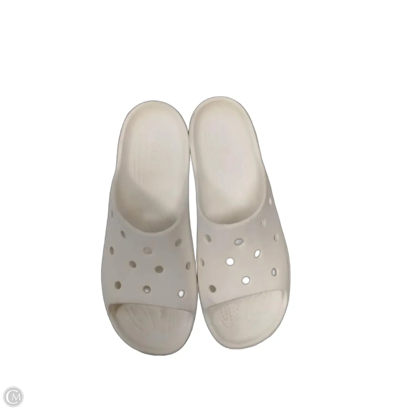 Sandals Flats By Crocs In White, Size: 10