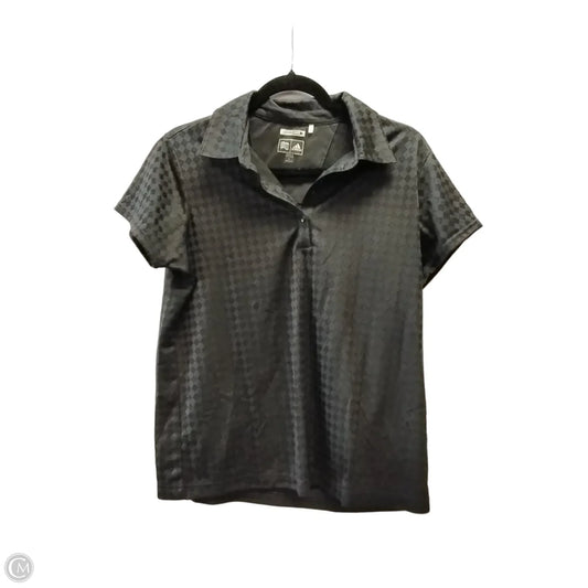 Athletic Top Short Sleeve By Adidas In Black, Size: L