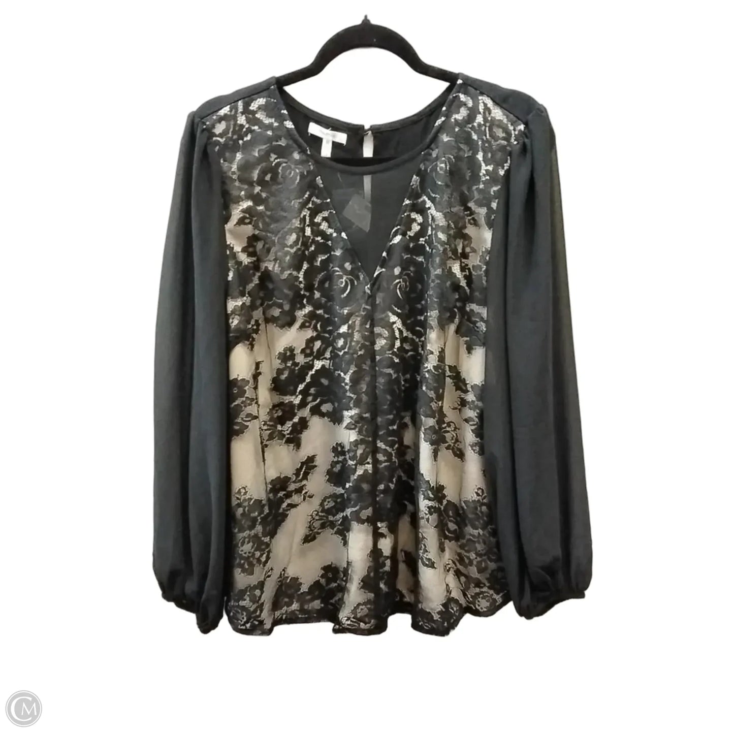 Blouse Long Sleeve By Maurices In Black, Size: 1x