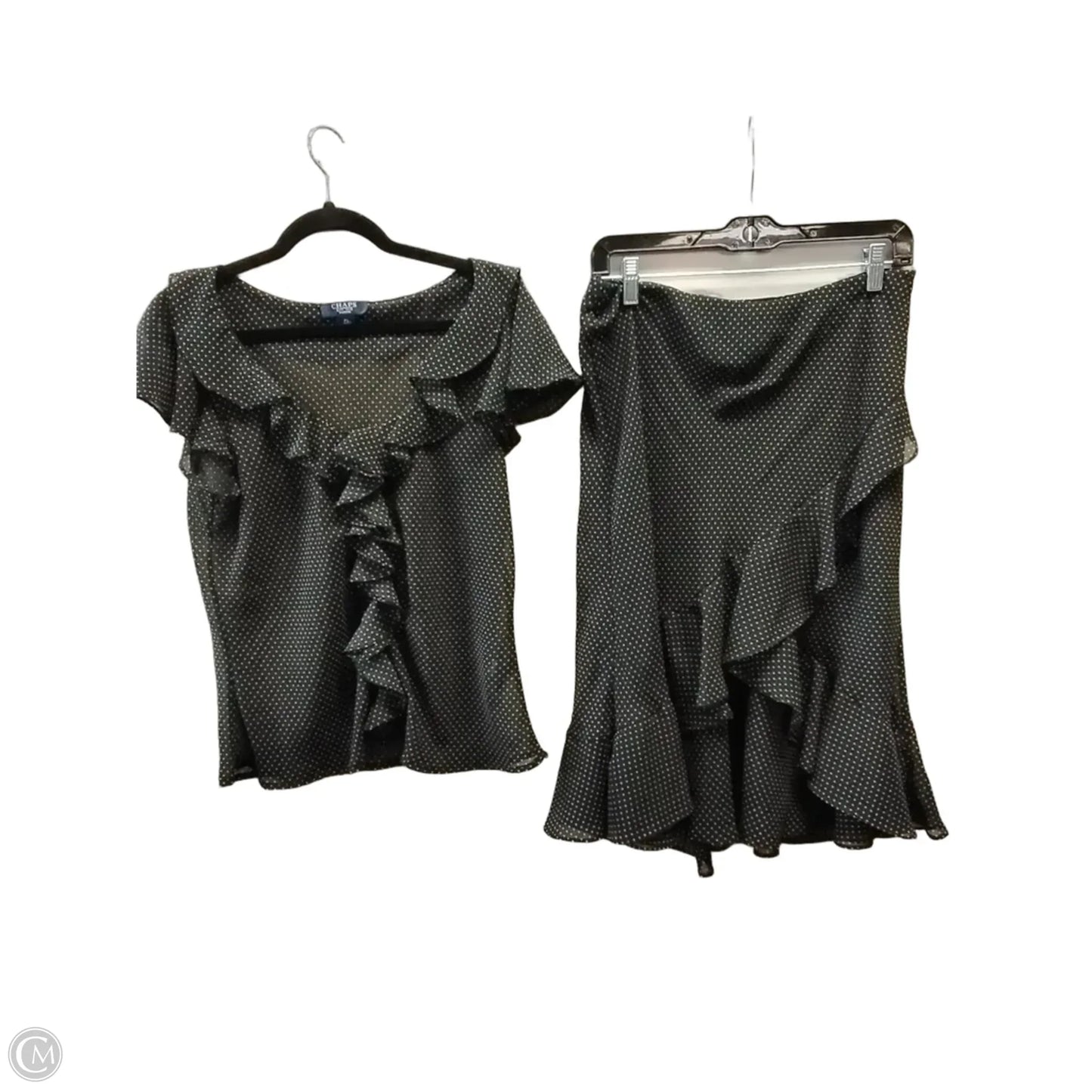 Skirt Set 2pc By Chaps In Polkadot Pattern, Size: M